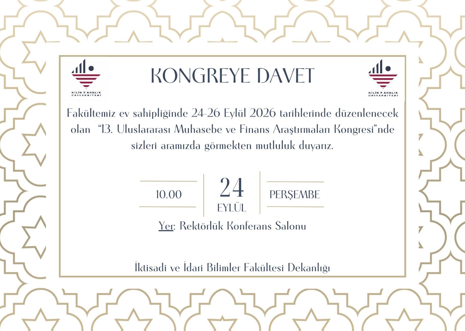 KONGREYE DAVET